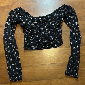 Hollister Cropped Floral Long Sleeve
